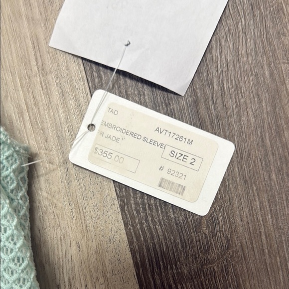 🍁☀️Tadashi Shoji Green Sheath Midi Dress Crew Neck Sleeveless - Picture 5 of 5